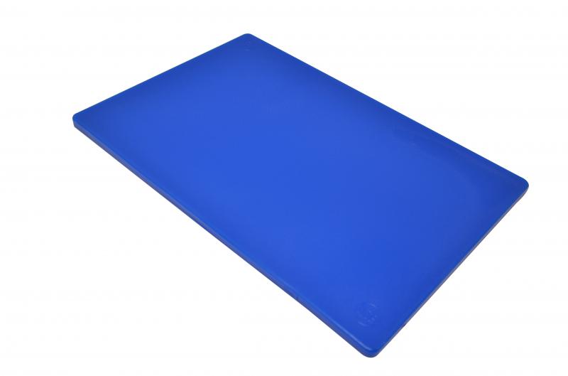 12" x 18" x 1/2" Polyethylene Blue Rigid Cutting Board